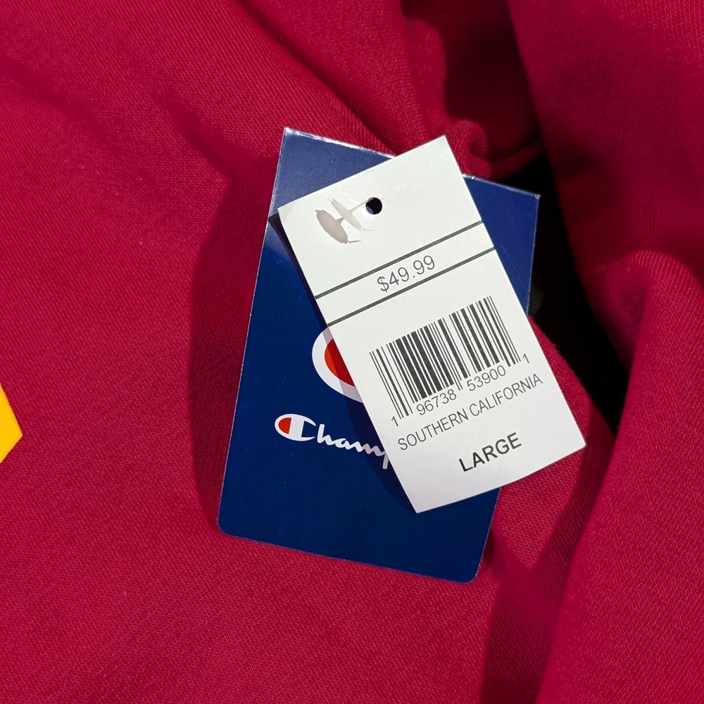 Champion USC‎ Trojans Mens Pullover Hoodie Size Large New With Tags